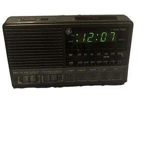 GE Alarm Clock Model: 7-4648A-AM/FM-Corded/Batt.Bkup Tested And Works See Photos